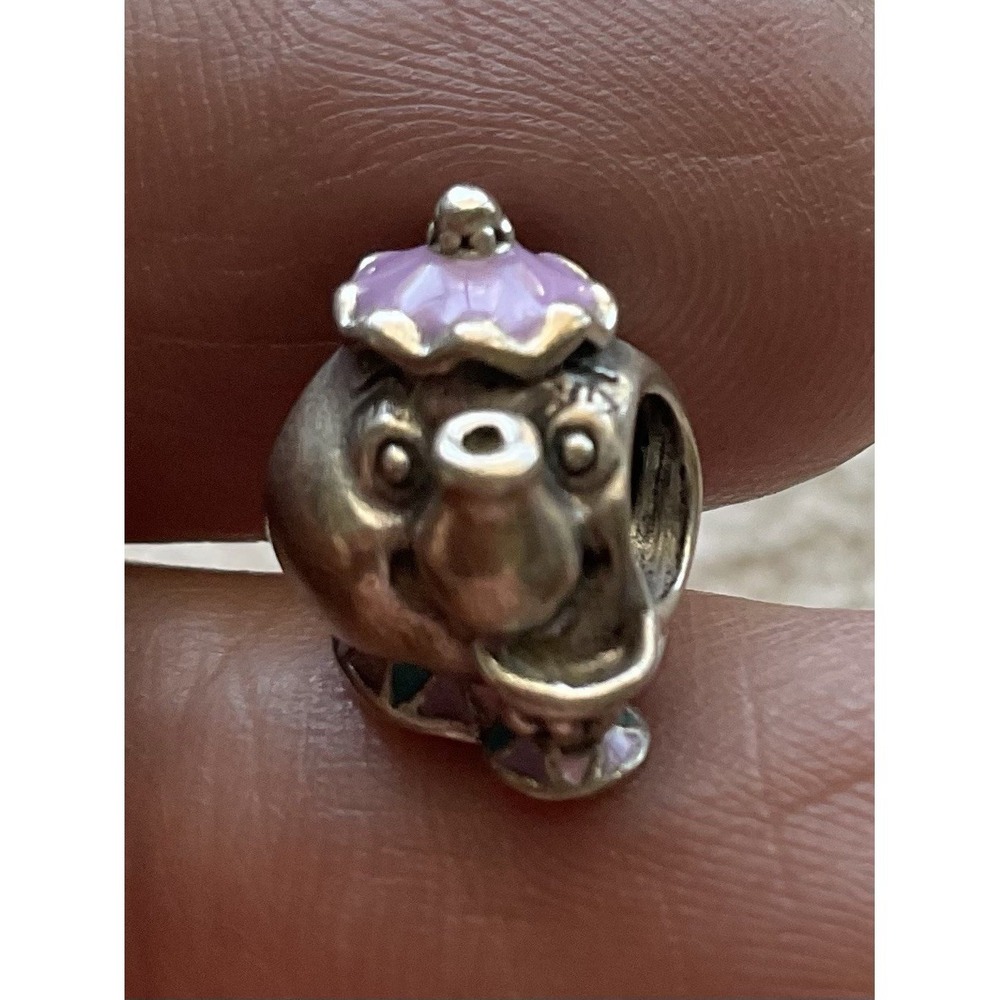 retired PANDORA Disney Mrs. Potts and Chip sterling silver Charm ALE 925